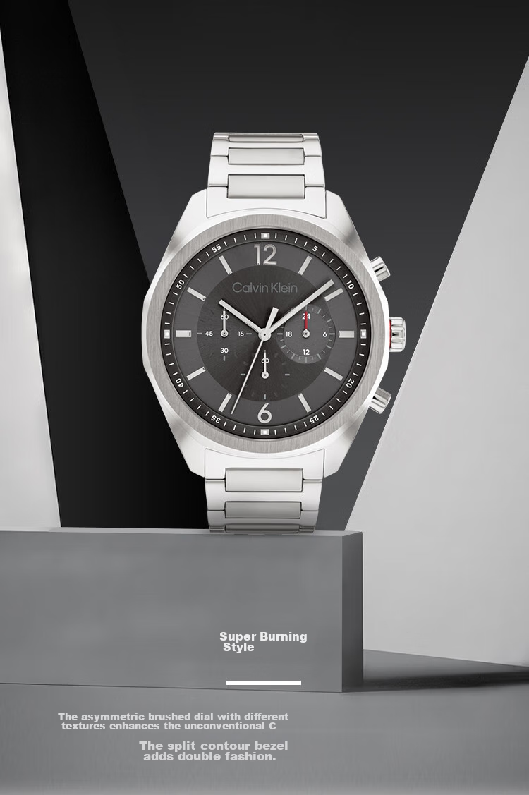 Calvin Klein CK Watch Ultra-Fire Steel Strap Quartz Men's Wristwatch Birthday New Year Gift for Men 25200264 1