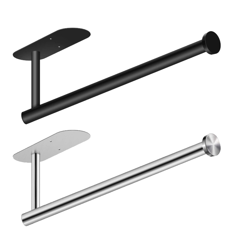 Quanshi 304 Stainless Steel Toilet Paper Holder, No Drilling Required, Kitchen Paper Towel Rack, Plastic Wrap Hanger, Storage Shelf, Bathroom Towel Rod