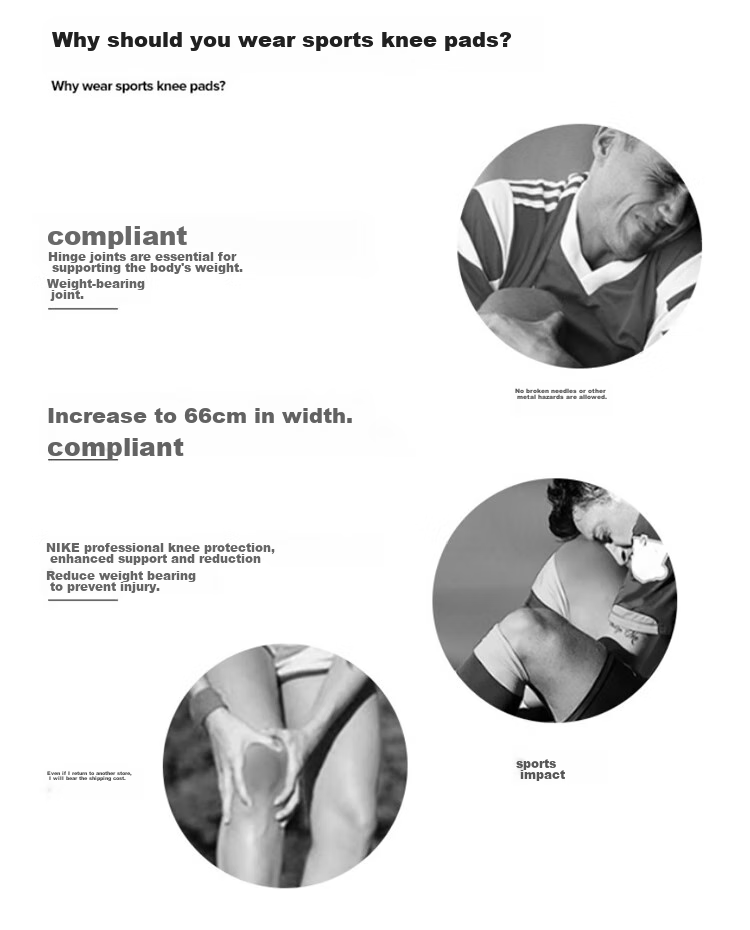 NIKE Sports Knee Pads for Climbing, Hiking, Outdoor Running, Basketball Knee Straps N1000669031M Two-Pack 4