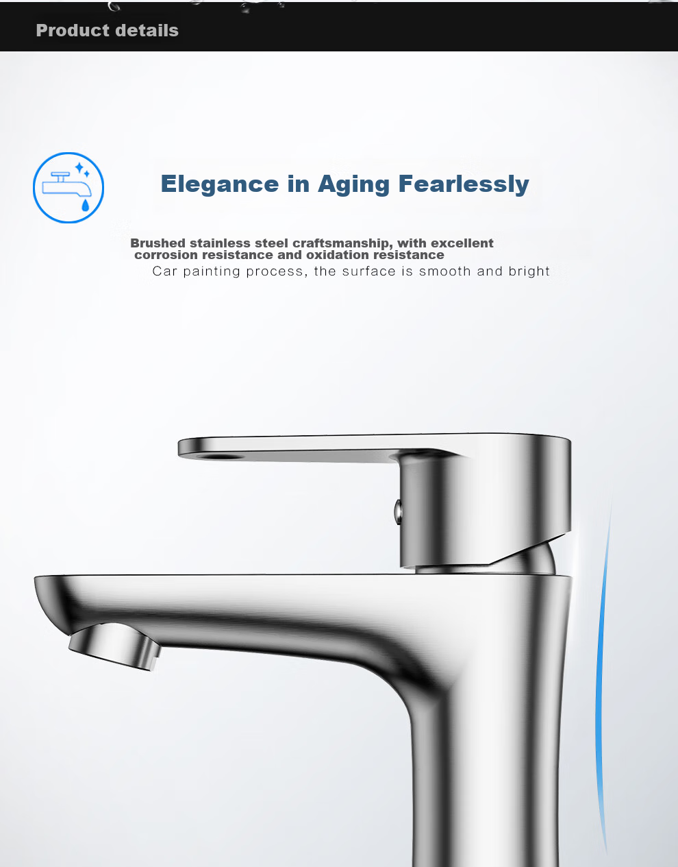 MICOE Basin Faucet, 304 Stainless Steel, Hot And Cold, Bathroom Sink, Washbasin, Universal Gun Gray Color, M-C2013 6