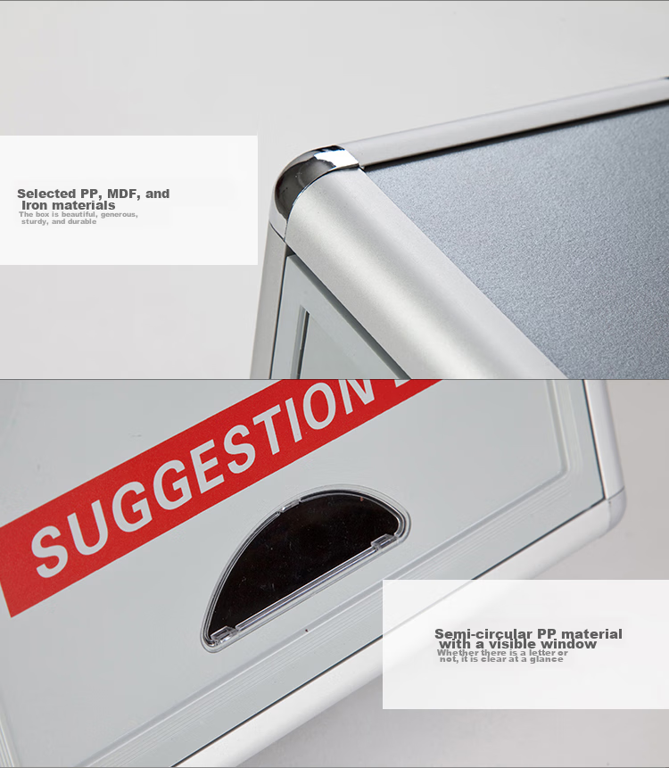 COMIX General Opinion Box, Office Supplies, Aluminum Alloy Edge Banding, Wall-Mounted Tool, B2172 6
