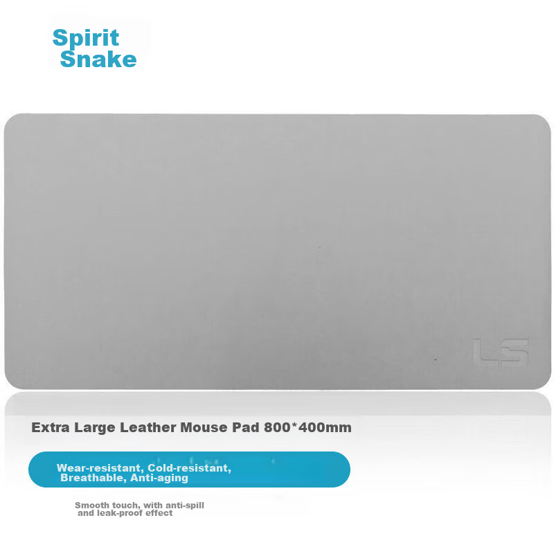 Коврик для мыши Lingshe Leather Waterproof Mouse Pad, 900x450x1.5 мм, игровой, бизнес-серый