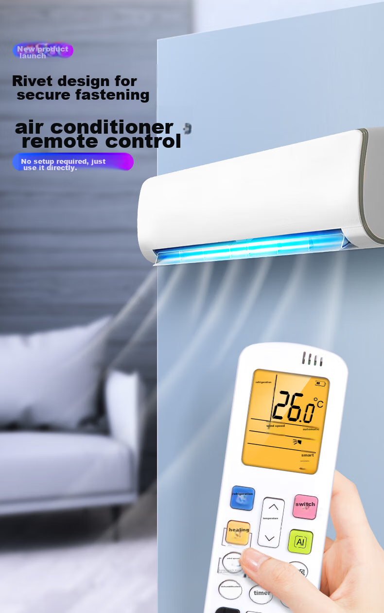 Accoona Universal Remote Control Compatible with Hisense Kelong Air Conditioners, Suitable for New Air Central Air Conditioning Wall-Mounted And Floor-Standing Inverter Units, Model RCH, RCK, KFR, Y26GW/35GW 1