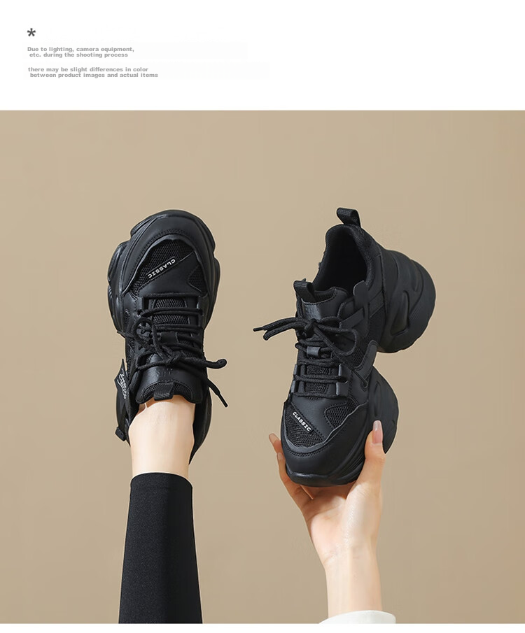 ZHR Dad Shoes for Women, Sports Running Thick-Soled Casual Shoes, Trendy Breathable Comfortable Patchwork Women's Shoes, G673 Gray Gold, Size 36 19