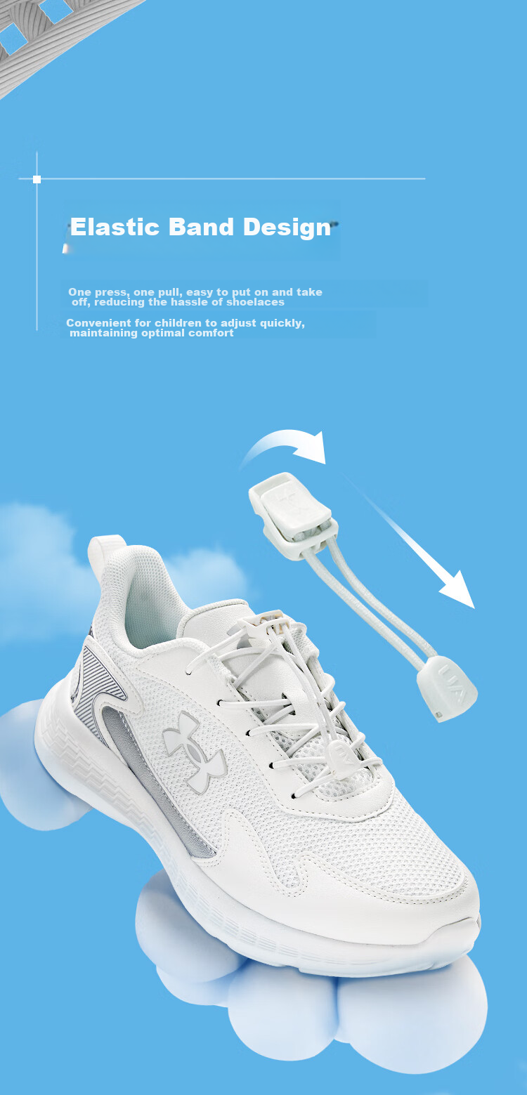 Under Armour Kids Children's Sports Shoes Boys Girls Casual Breathable Durable Youth Running Shoes 4