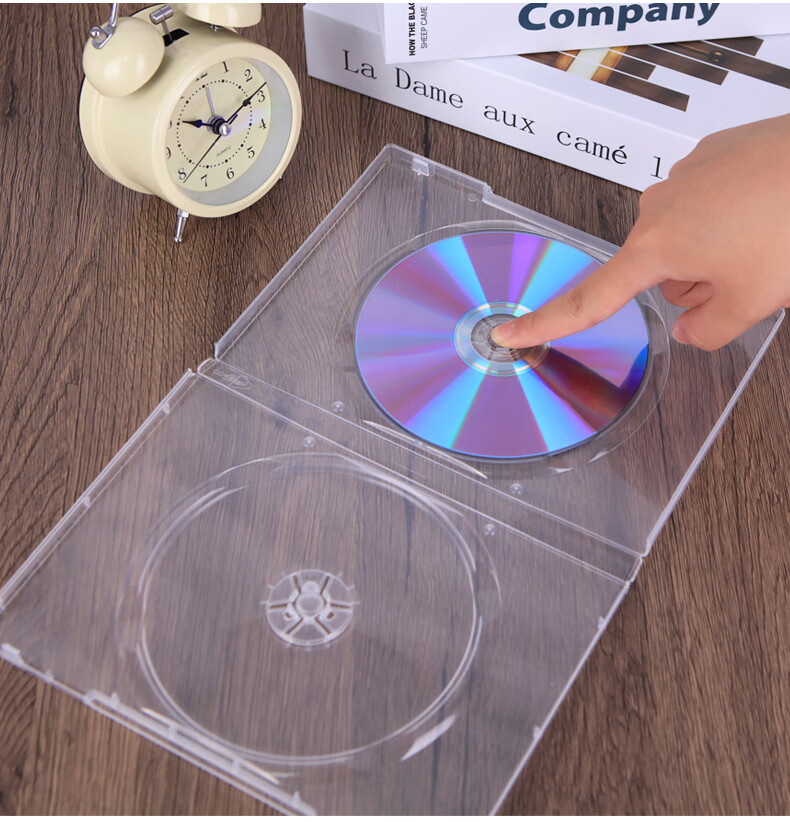 UBI Square CD Case Disc Storage Box Transparent Plastic CD DVD Sleeve Insert Cover 50pcs/Pack 9406 5