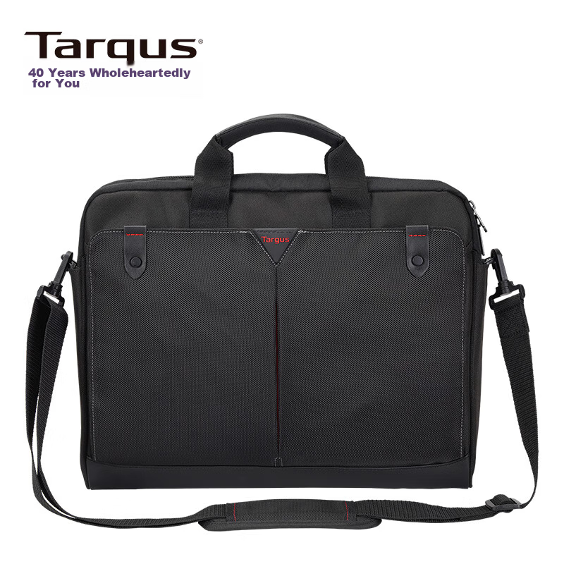 TARGUS Commuter Shoulder Laptop Bag, 15.6-Inch Business Lightweight Briefcase, Handbag, Single Crossbody Bag, Black, 515