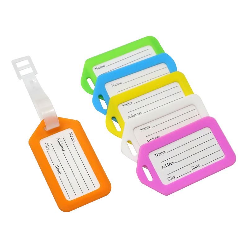 Befon Key Tag, Luggage Tag, Key Management Identification Tag, Anti-Loss Suitcase Pendant, Luggage Name Tag, Hanging Tag, Boarding Pass Tag, Light-Colored Series, 6 Pieces, 2108