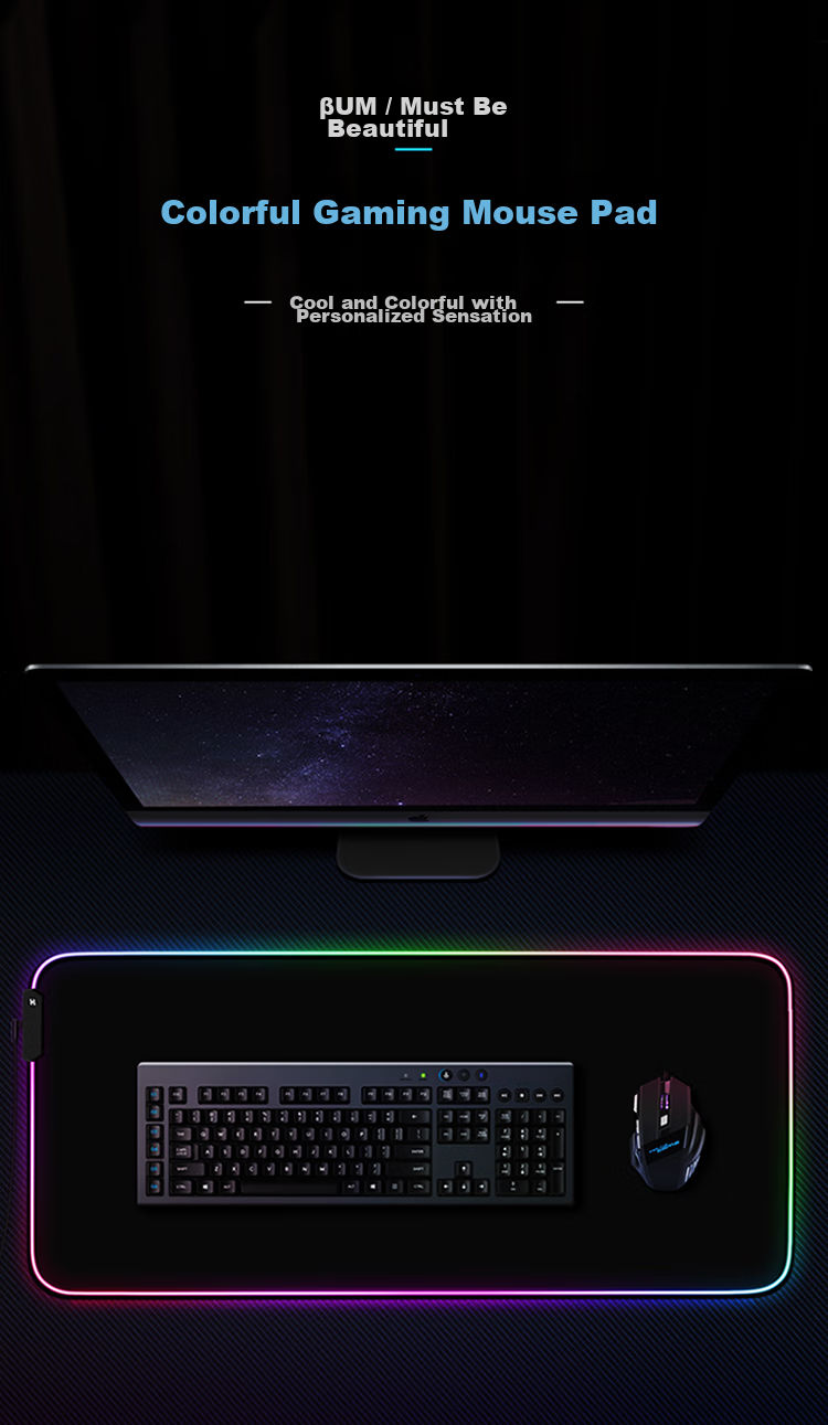 BUBM Gaming Mouse Pad, Extra Thick 6MM Mouse Pad, Suitable for LOL And PUBG Games, Square Gaming Mouse Pad, Thickened Smooth Mouse Pad - E-Sports White Tiger 1