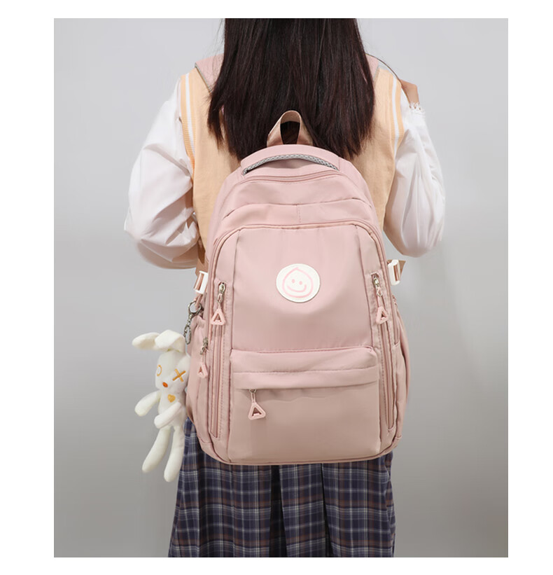Viney Backpack for Primary, Middle And High School Students, Large Capacity Travel Backpack for Women, Simple Lightweight Laptop Bag for Grades 4-6, Stylish Outdoor Hiking Canvas Bag 11