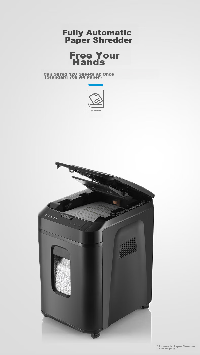 AURORA Level 4 Confidential Office Commercial Fully Automatic Paper Shredder (Automatic 120 Sheets, Continuous 60 Minutes, 32.2L Can Shred Cards And CDs) AS120CD 5
