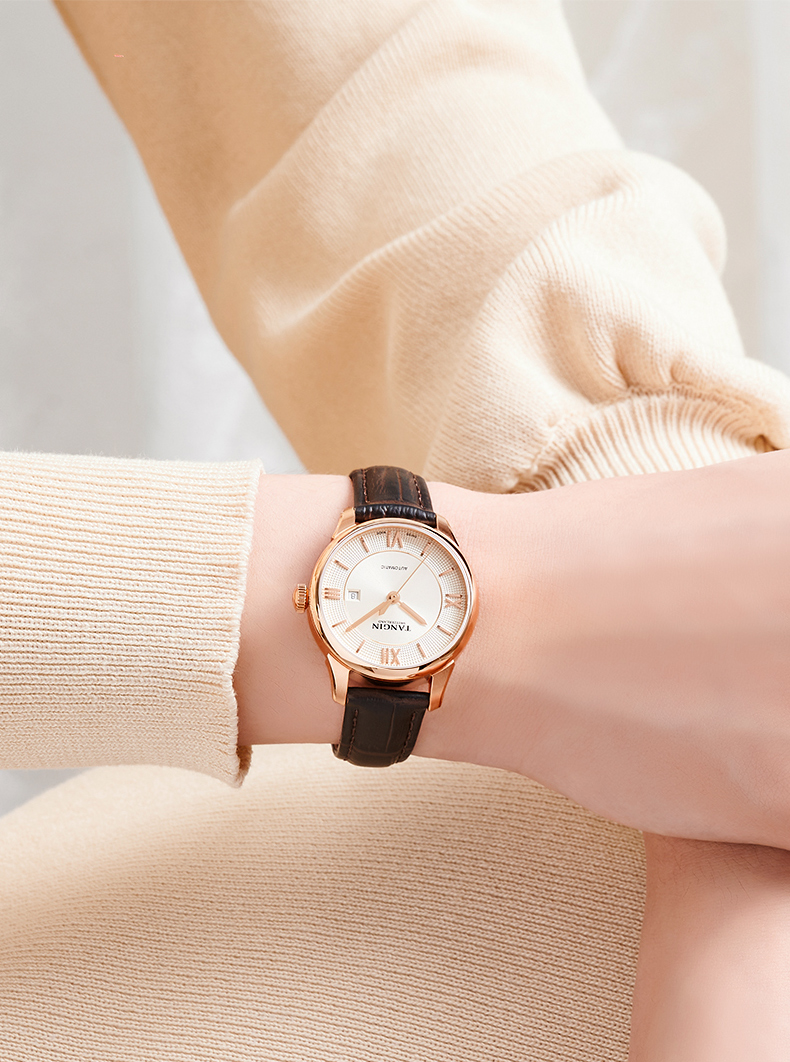 TANGIN Ladies' Watch, Fully Automatic Mechanical Women's Watch, Fashionable Diamond-Studded Elegant Timepiece, Birthday Gift for Wome 10