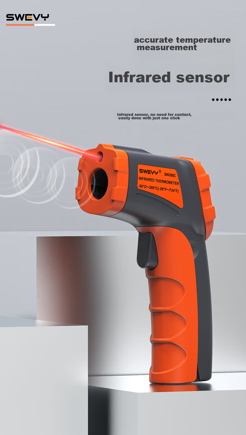 Suwei Infrared Thermometer, Temperature Gun, Oil Temperature Gun, Kitchen-Specific Thermometer SW390S 8