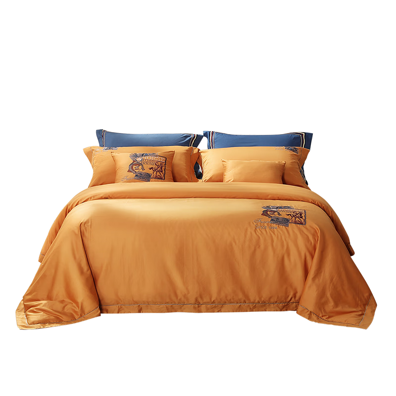 FUANNA Four-Piece Set, Pure Cotton, 100-Count Long-Staple Cotton, High-Quality Satin Bedding, Duvet Cover for 1.8-Meter Bed, 230*229cm