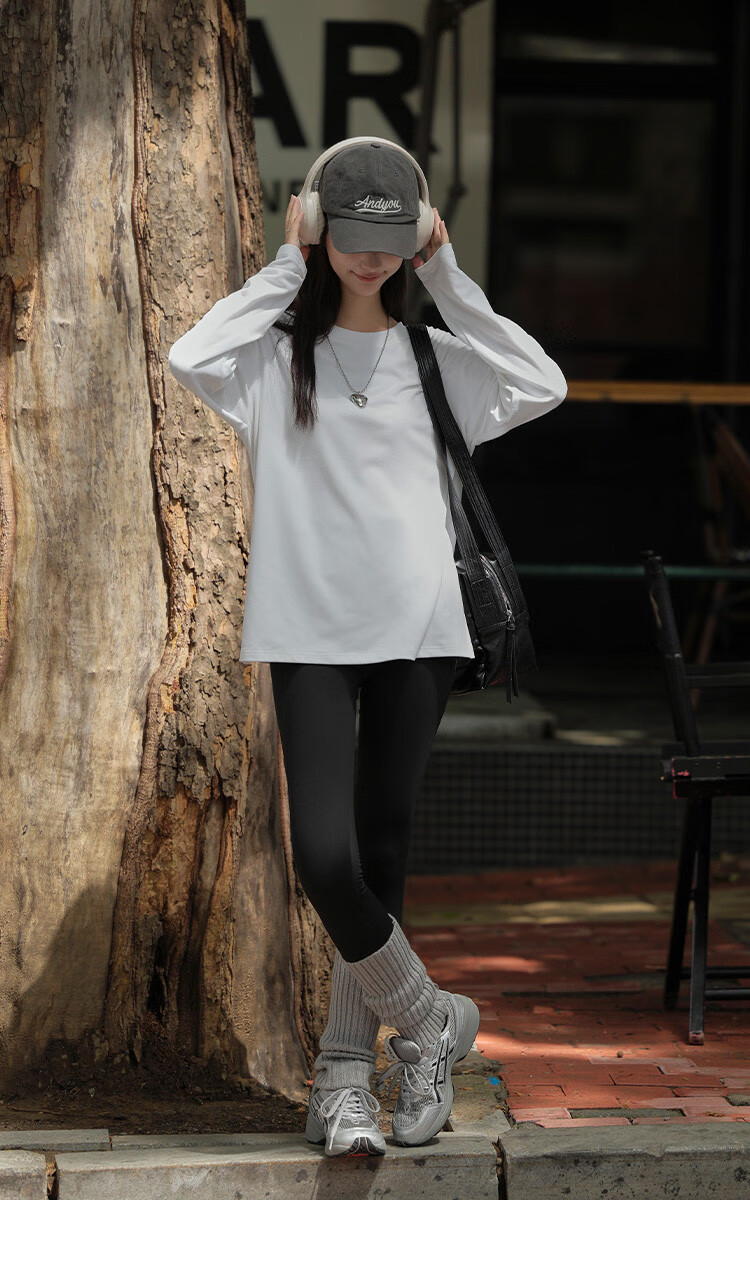 Dme [De Rong Warm T-Shirt] 2025 Spring And Autumn Basic Wear, Side Slit Hem Base Layer for Wome 12