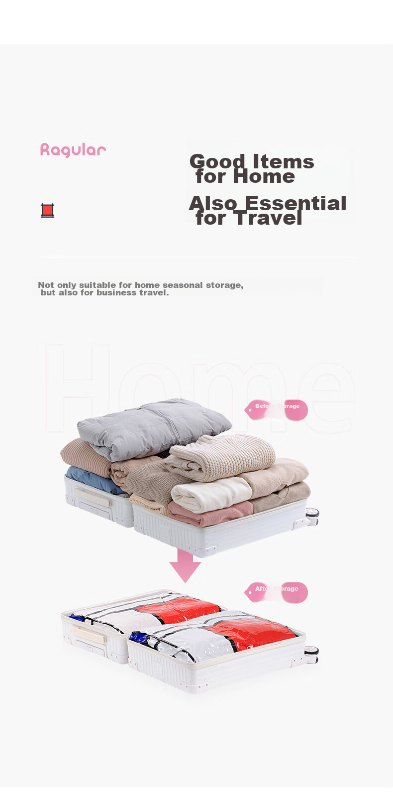 CHAHUA Vacuum Storage Bags, Quilt Storage Bags, Moving Vacuum Bags, Large Clothes Organizer Bags with Electric Pump 5