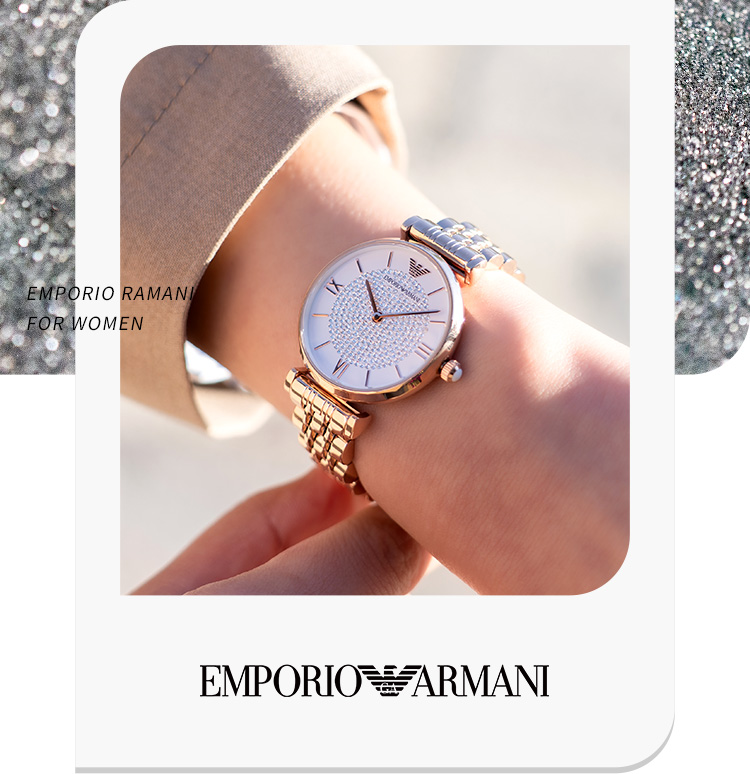 EMPORIO ARMANI Starry Sky Ladies' Watch, Quartz Fashion Wristwatch for Women, Birthday Gift for Girlfriend, AR11244 4