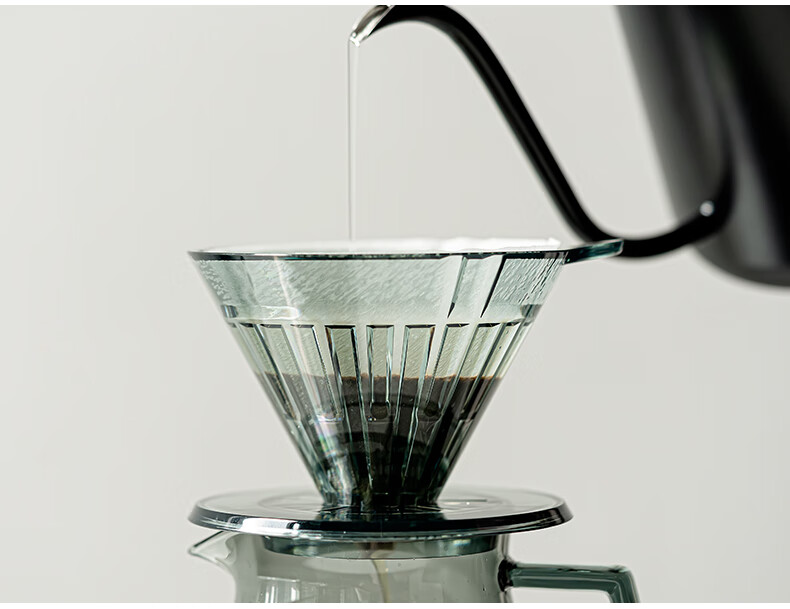 Timemore Home Living Museum, Ultra-Fast Ice Tong Coffee Filter Cup Sharing Pot, Pour-Over Coffee Pot Set, V60 Coffee Filter 6