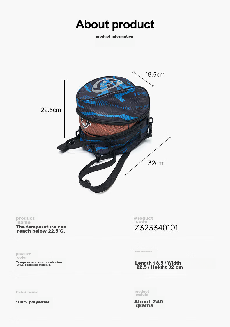 RIGORER Basketball Bag, Sports Outdoor Fashionable Compact Convenient Basketball Bag Trendy 0101 7