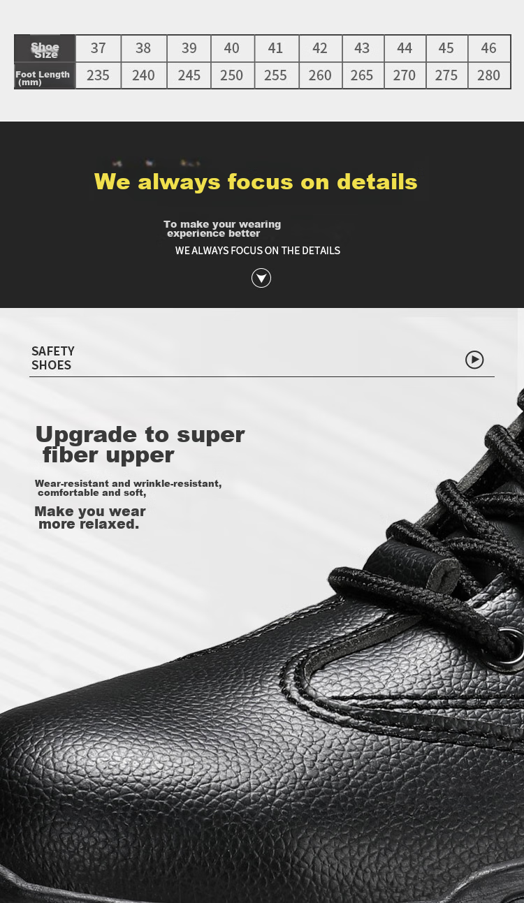 JUNBU Safety Shoes for Men, Summer Breathable Steel Toe Cap, Anti-Smashing And Puncture-Resistant, Lightweight Construction Site Work Boots 1020D Size 43 9