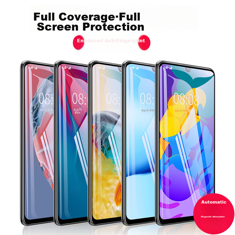 HotFire Tempered Glass Screen Protector for Honor Play4T Pro, Full Coverage Automatic Adhesive Protective Film for Honor Play4T Pro/Changxiang10e Smartphone