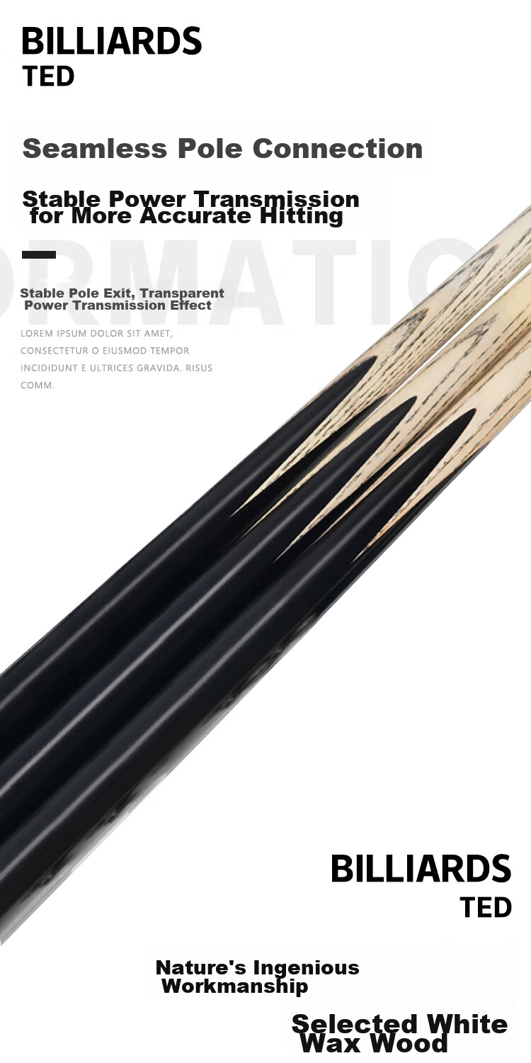 LIVEX Moya Billiard Cue Tip, Snooker Cue, Black 8, Chinese Black Eight Pool Cue, 16 Colors 6