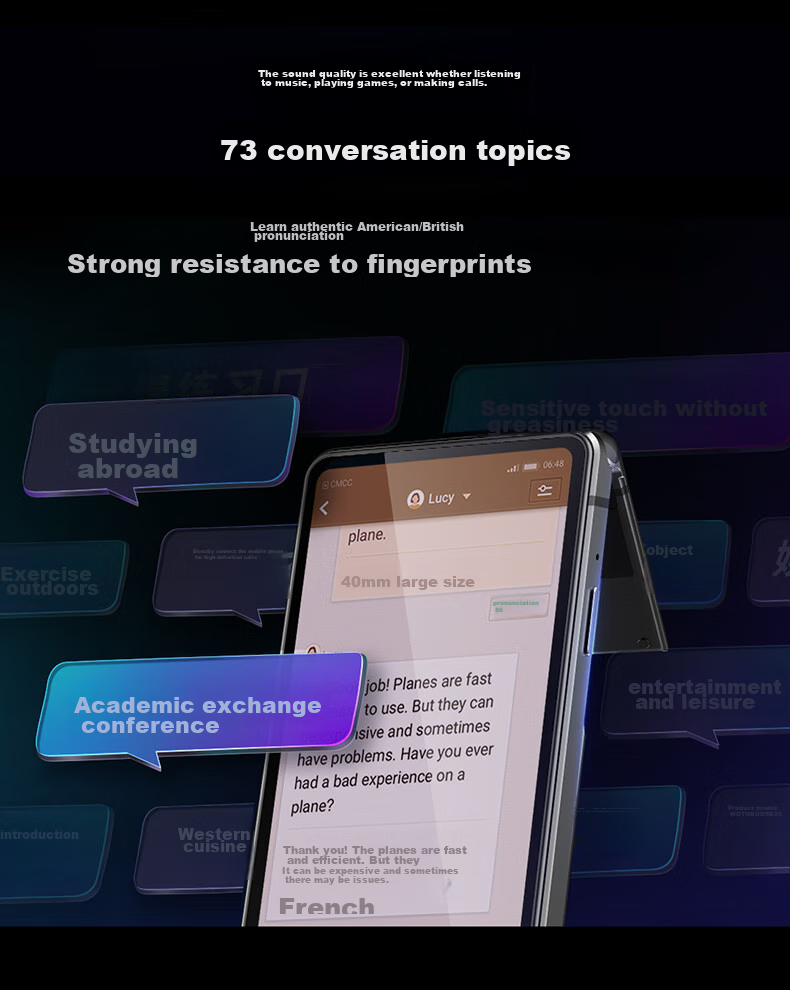 IFLYTEK Dual-Screen Translation Device, Multi-Language Offline Translator, Real-Time Translation Pen for Subtitles And Oral Communication While Traveling Abroad 13