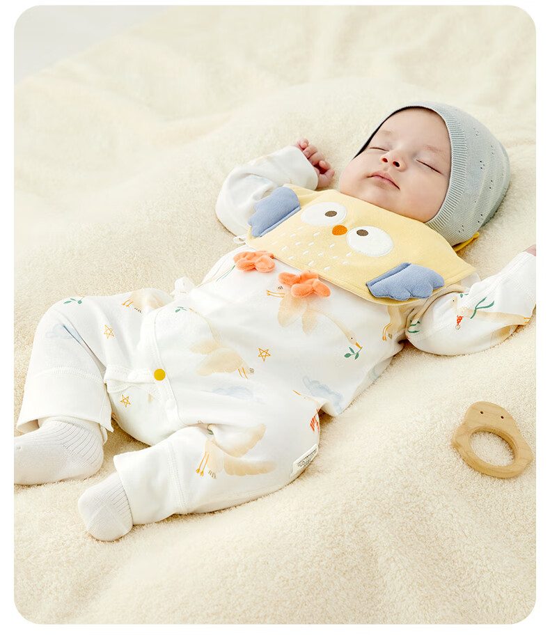 Wismorni Newborn Baby Spring and Autumn Cotton Monk Suit Baby Romper Jumpsuit Autumn Clothes 7
