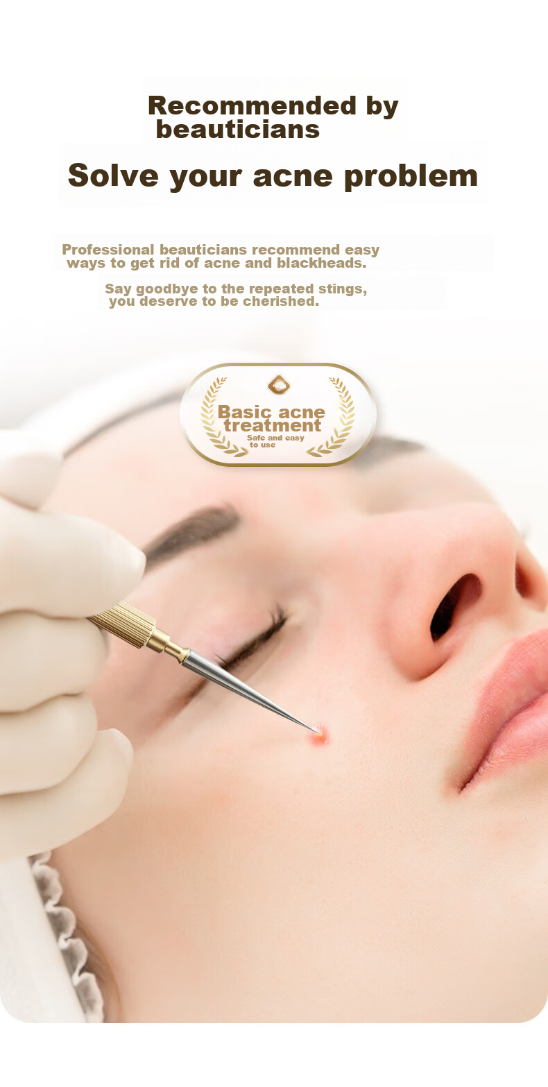 Sude Blackhead Extractor, Acne Needle, Comedone Remover Tool, Pimple Popper for Beauty Salons, Specialized Acne Needle 8