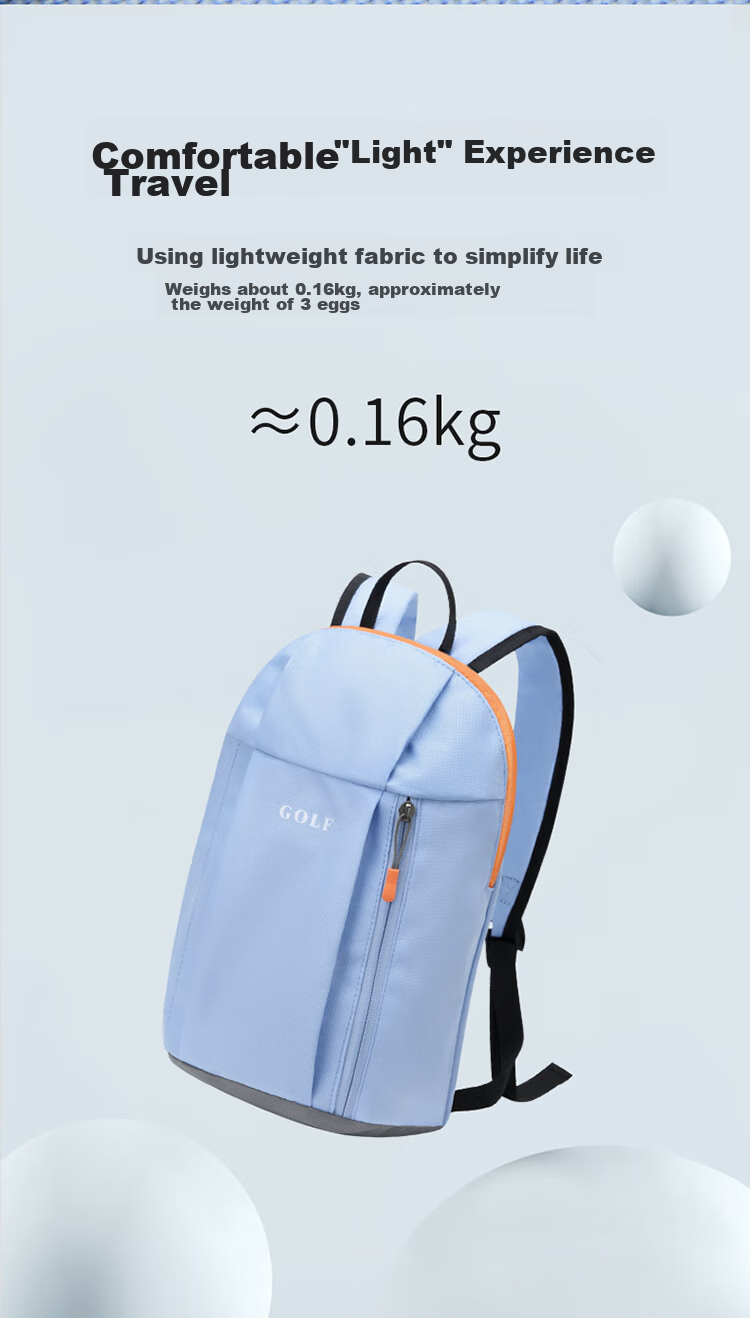 GOLF Backpack for Men And Women, Casual IPad Bag, Sports Outdoor Mini Travel Hiking Bag, Student And Children's Schoolbag 6