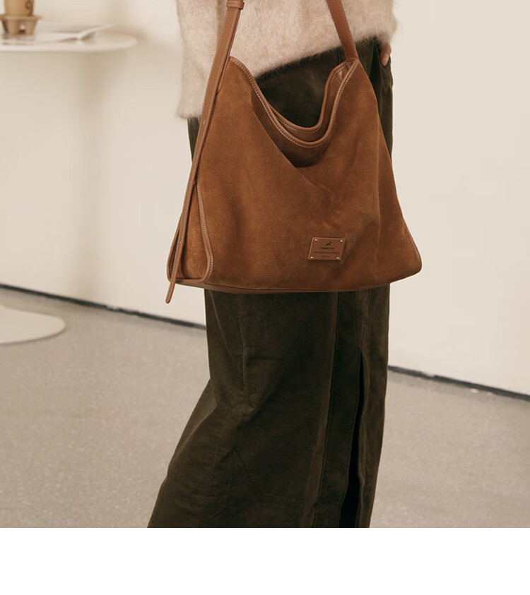 Mood Autumn And Winter Cowhide Hobo Tote Bag for Women, Large Capacity Commuter Underarm Single Shoulder Crossbody Bag, Birthday Gift Versatile Brow 31