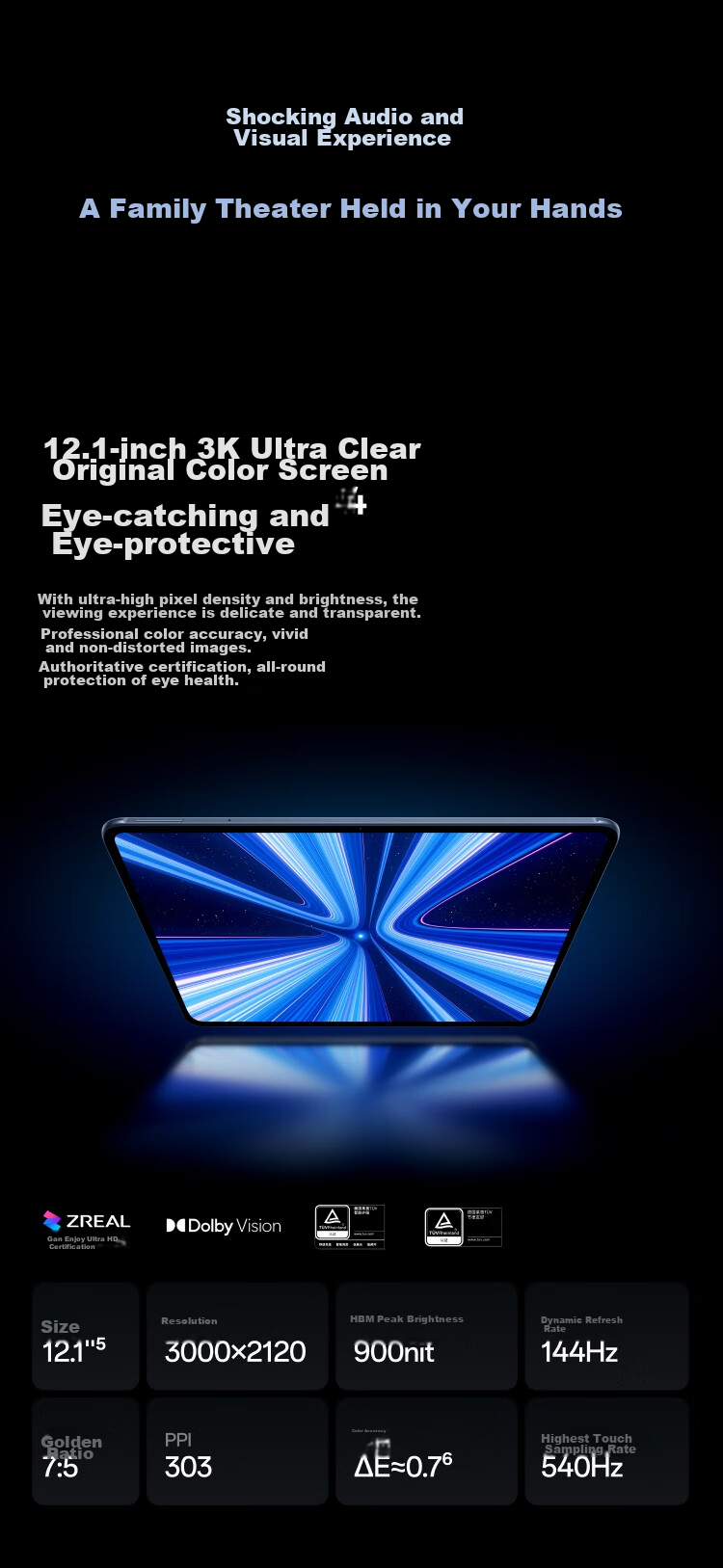 OPPO Pad 3 Pro 12.1-Inch Tablet, 8GB+256GB, Night Blue, for Office Work, Gaming, And Learning, OnePlus Tablet, Sold by JD.com, Subsidies Available 9