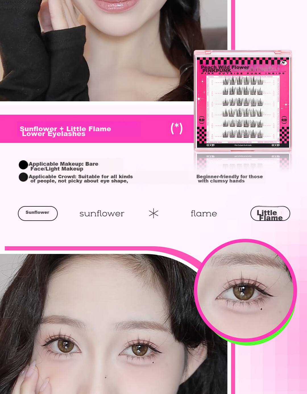 Arrebol False Eyelashes for Women, Natural-Looking, No Glue Required, Lazy Person's Lashes, Long And Curled, Beginner-Friendly, Gift for Girls 3