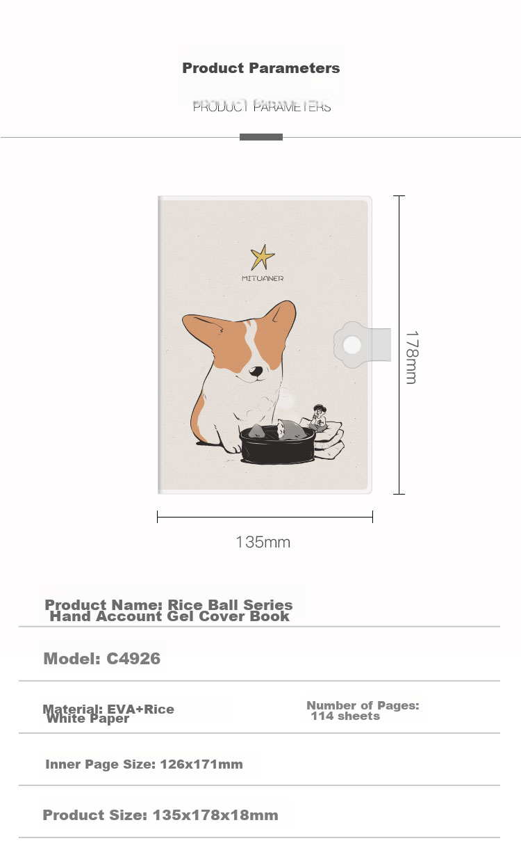 COMIX B6/114 Sheets Student Planner Notebook, Multifunctional Stationery, Pocket Notepad, Diary, Schedule Book, Mitan'er Series, with C4926 2