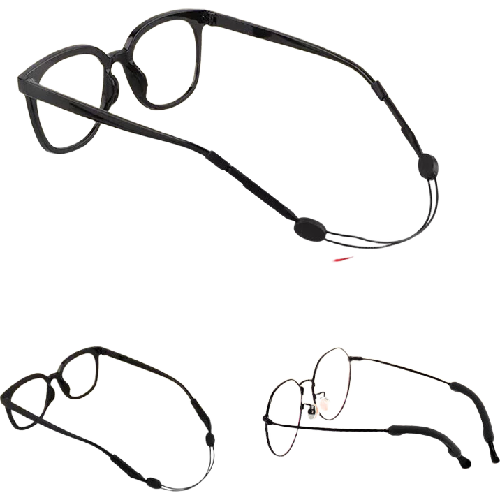 HB Children's Thin Temple Glasses Strap 1 Piece, Extendable Adjustable Sports Running Glasses Anti-Slip Fixing Device