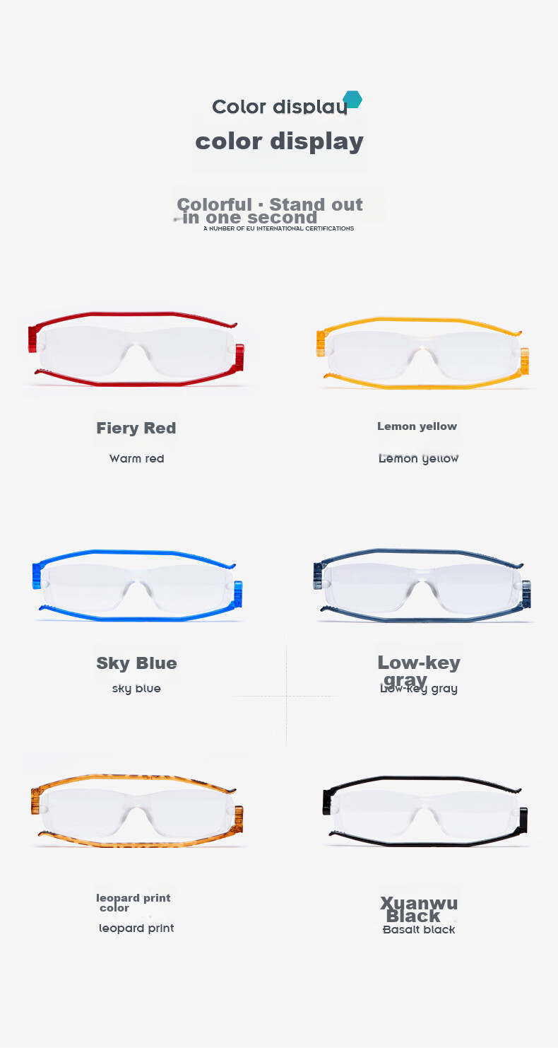 NANNINI Italian Imported Anti-Blue Light Reading Glasses, Lightweight And Stylish Foldable Portable High-Definition Comfortable Presbyopic Glasses, Authentic Product 10