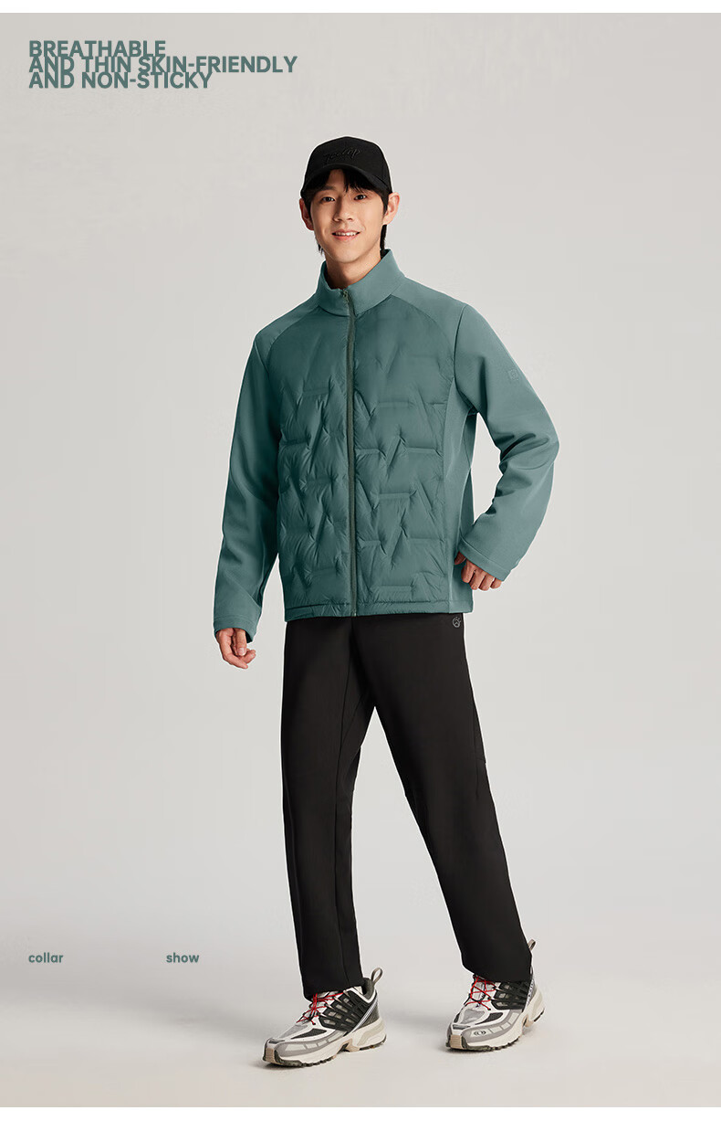 TECTOP Outdoor Lightweight down Jacket for Men, Duck Down Warm Coat, Stone Green, 2XL 27