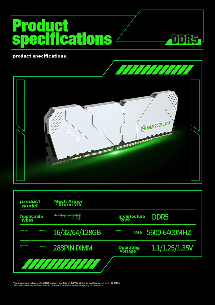 MAXSUN 16GB DDR5 6000 Desktop RAM Deepseek AI Hardware XMP & EXPO Compatible 9850X3D 10