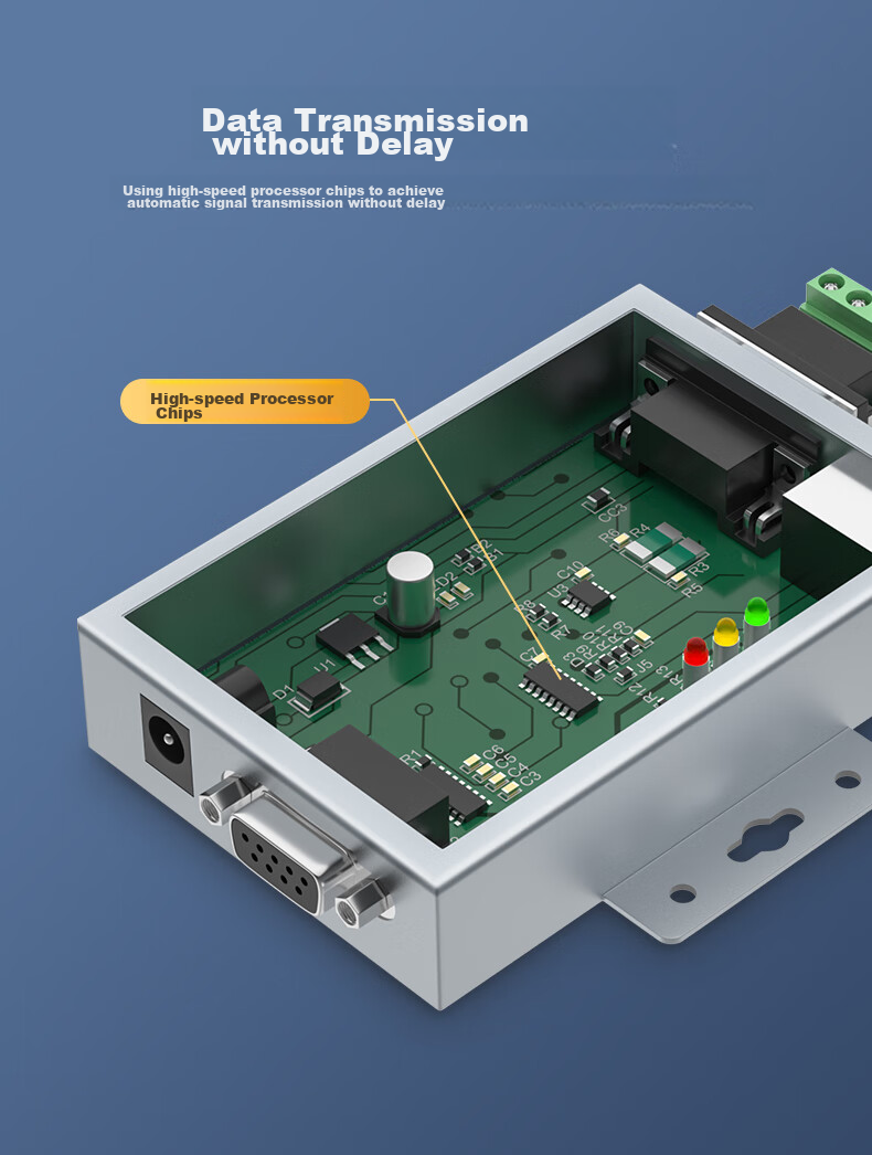 DTECH RS232 to RS485 Active Converter, Bidirectional Conversion Transmission, Industrial Grade 9-Pin Serial Communication Protocol, Lightning And Surge Protection Converter, DT-9020 6
