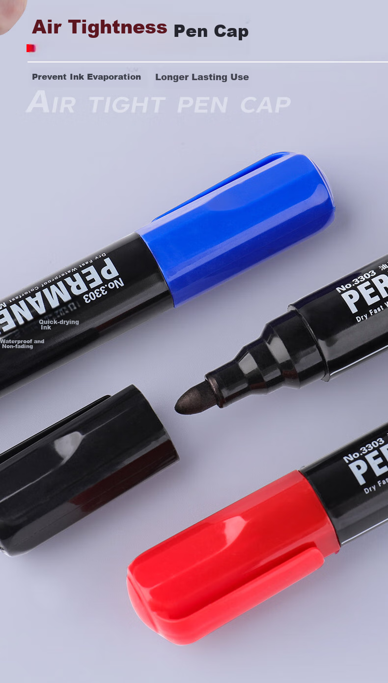 DiLe Premium Series Marker Pens, Thick Tip Oil-Based Chalky Markers, Office Stationery Supplies, 10 Pens/box, 3303 Red 7