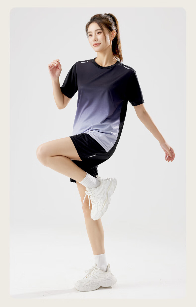 VICTORIATOURIST Women's Sports Set: Quick-Dry Running Shirt, Basketball And Badminton Outfit, Summer Shorts, T-Shirt, Yoga And Fitness Wear 14