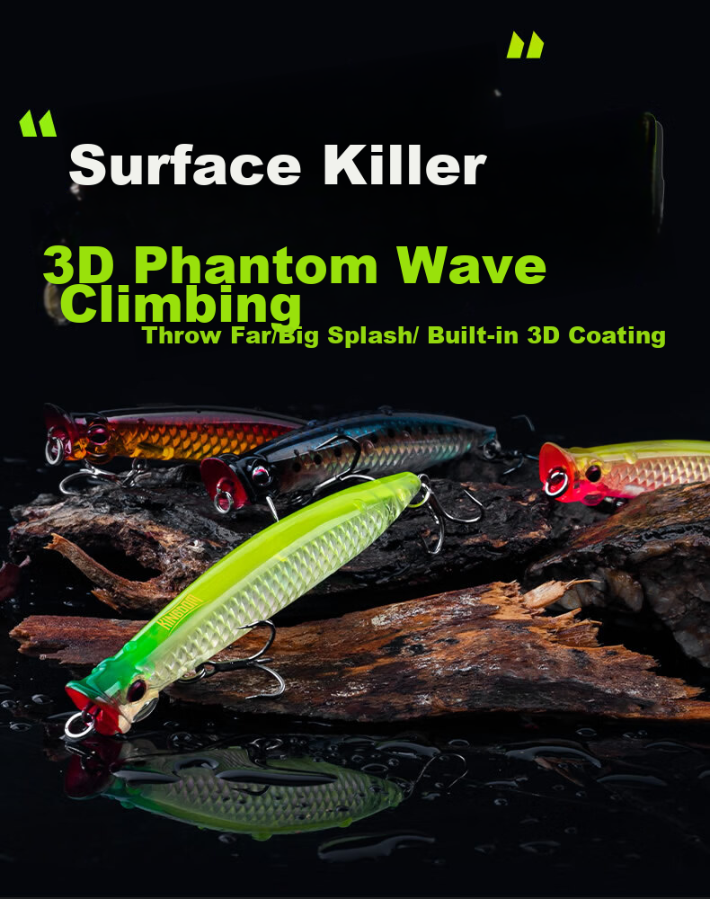 Guowangliya, Yingyingbao, Surface Swimming Lure, Artificial Bait for Freshwater Bass, Bionic Imitation Lure 1