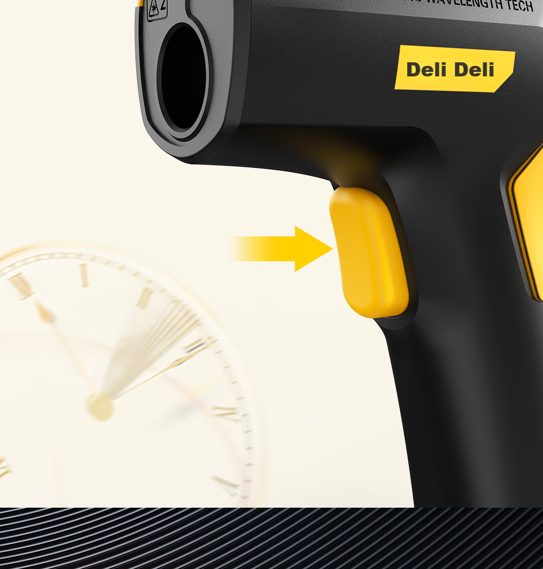 Deli Infrared Thermometer, Industrial High-Precision Temperature Gun, Kitchen Baking Water And Oil Temperature Gu 11