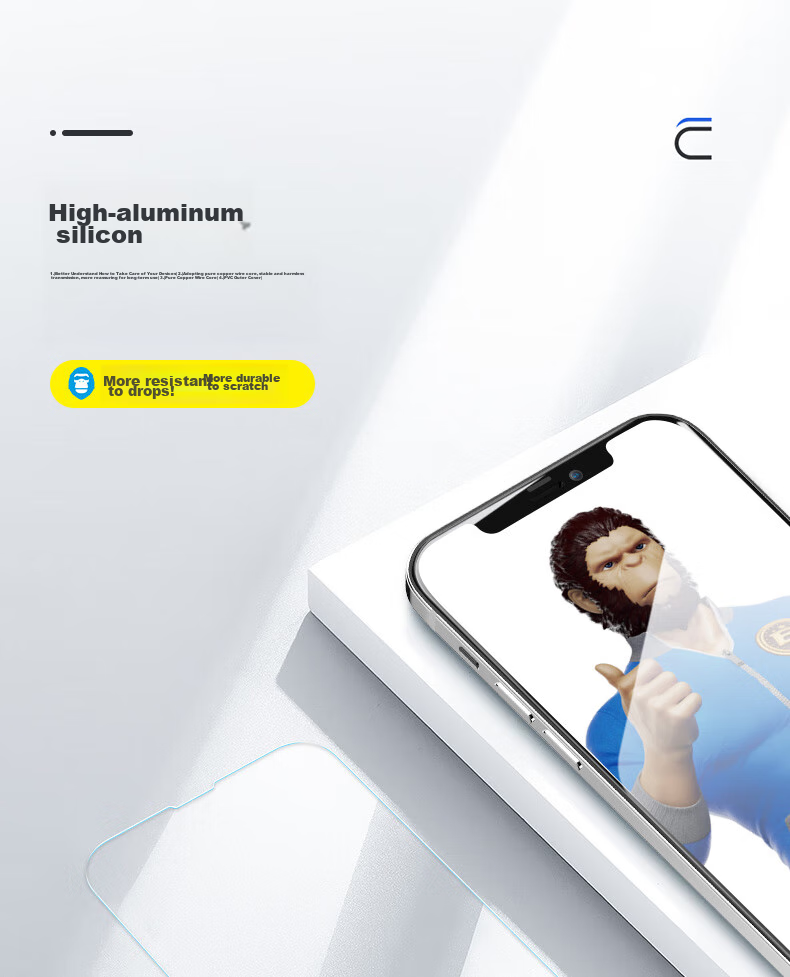 Lanxingxiansheng Tempered Glass Screen Protector for Apple IPhone 13 Pro Max, HD Anti-Peeping, Full Screen Silk Printing Protective Film, Shatterproof Anti-Fingerprint 3