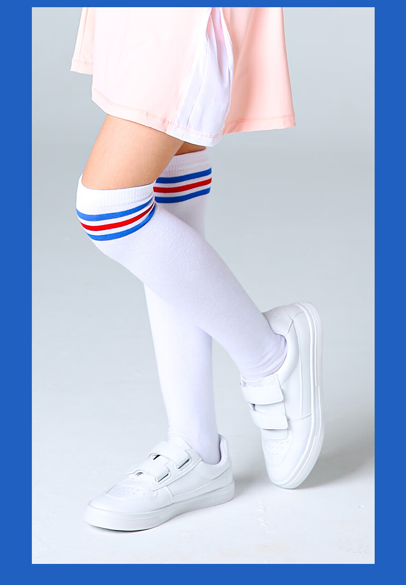 Zhiyouban Children's Mid-Calf Socks, Girls' Cotton Long Socks, Spring Autumn Summer Thin Style, Girls' Over-Knee Long Socks, High Socks, Sports Socks 13