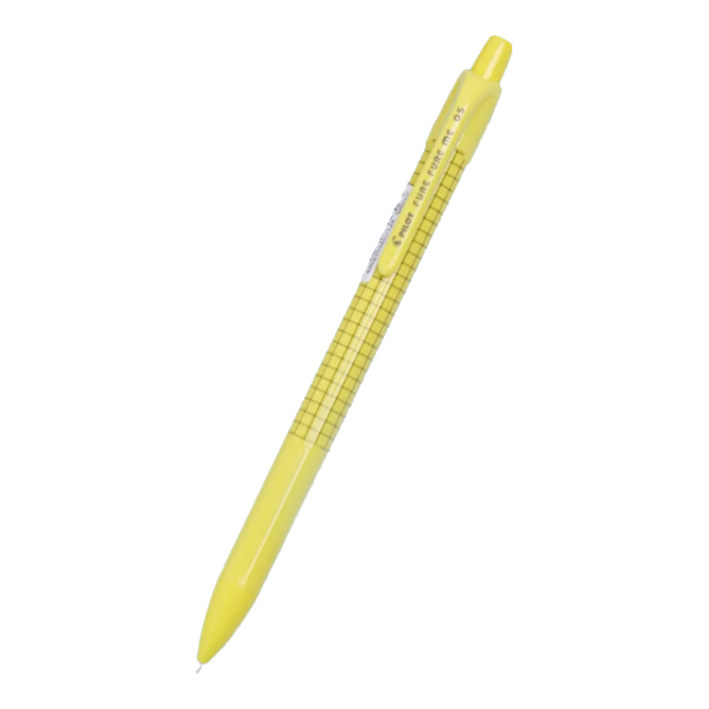 PILOT Colorful Mechanical Pencil for First Grade Elementary Students, Exam Pencil, Children's Stationery, Sketching Pencil with Eraser Tip HFME-20R 0.5mm Yellow Grid