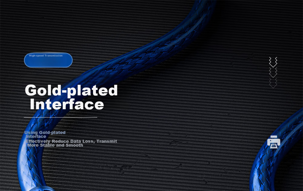 BURLEFRAN Printer Data Cable USB3.0AM/BM Square Connector High-Speed Printing Cable Universal for HP Canon Epson Printer Connection Blue 3 Meters 8