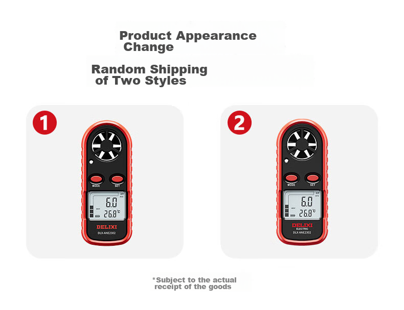 Delixi Electric Anemometer High-Precision Airflow Wind Speed Meter Wind Speed Sensor Handheld Wind Speed Measuring Instrument Wind Force Tester 1