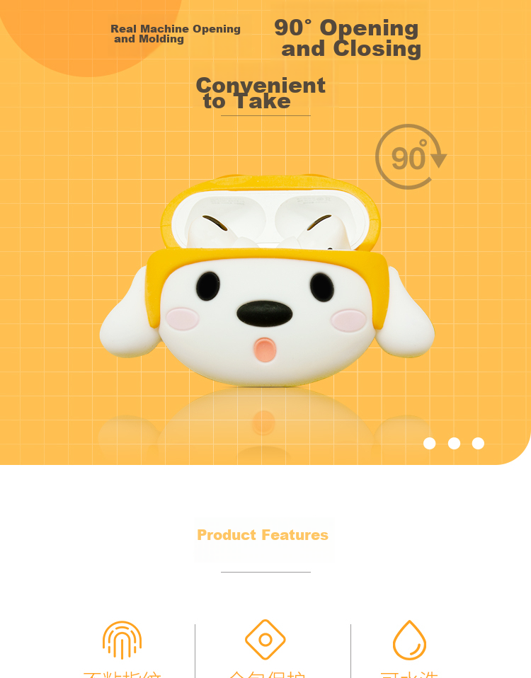 JOY&DOGA Airpods Pro Protective Case, Apple Earphone Case, Airpods Wireless Bluetooth Earphone Case, Silicone Cute Cartoon Airpods Protective Case, JOY Co-Branded Merchandise 2