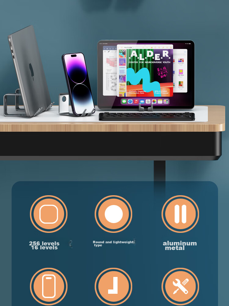 ESCASE Headphone Stand, Creative Earphone Holder, Headset Bracket, Multi-Functional Computer Stand, Razer Display Rack, Earphone Accessory, Desktop Model, Black 2